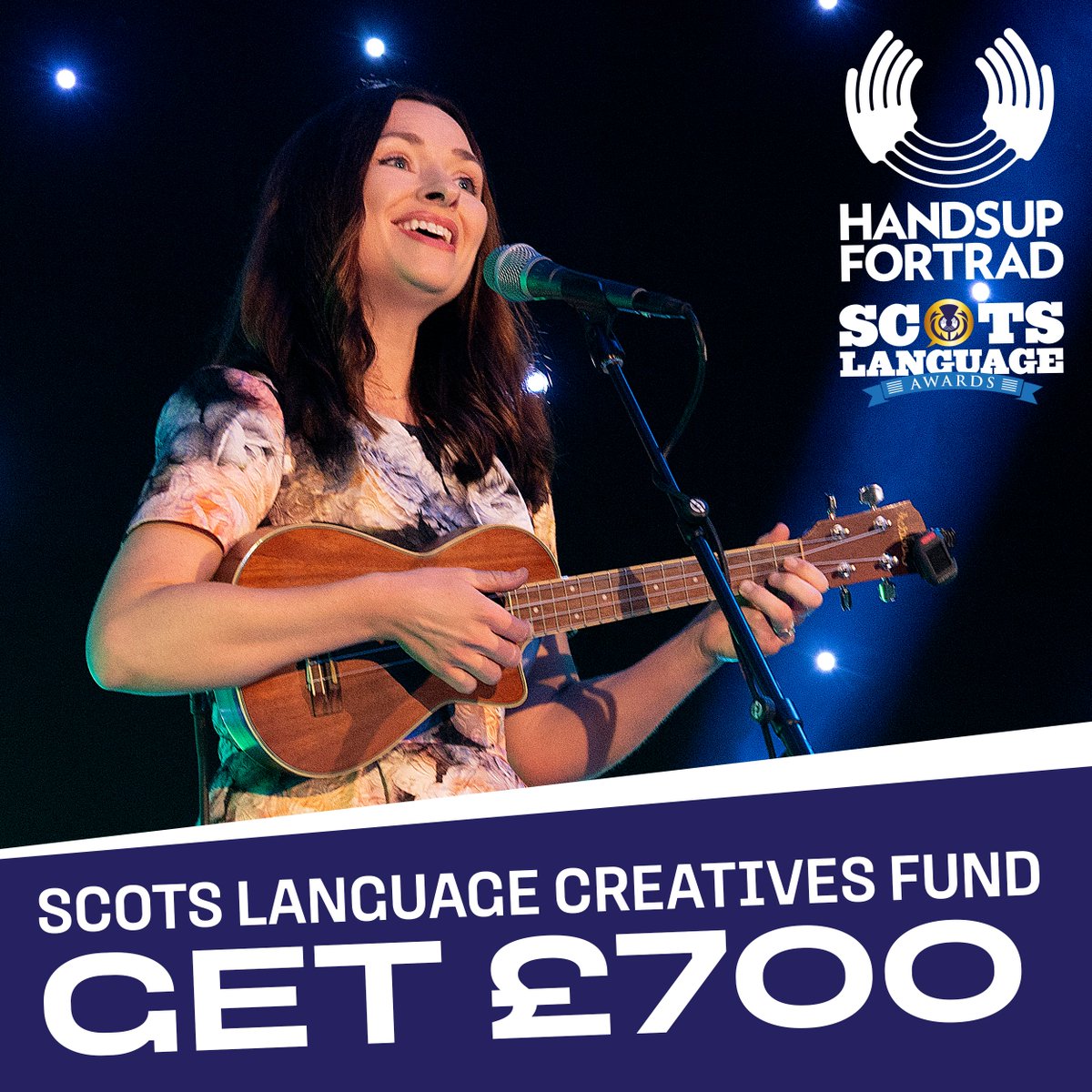 Oor Wee Grants for Creativity in the Scots Leid are noo open 🥳

Share wi awbdy ye ken that does creative wark in Scots ❤️

Aw info: projects.handsupfortrad.scot/scotslanguagea…