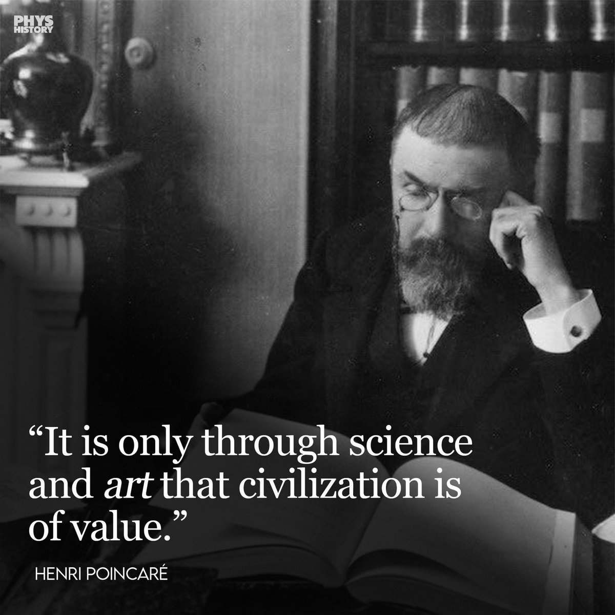 PhysInHistory's tweet photo. "It is only through science and art that civilization is of value."

- Henri Poincaré https://t.co/ZPUmqQnxlp