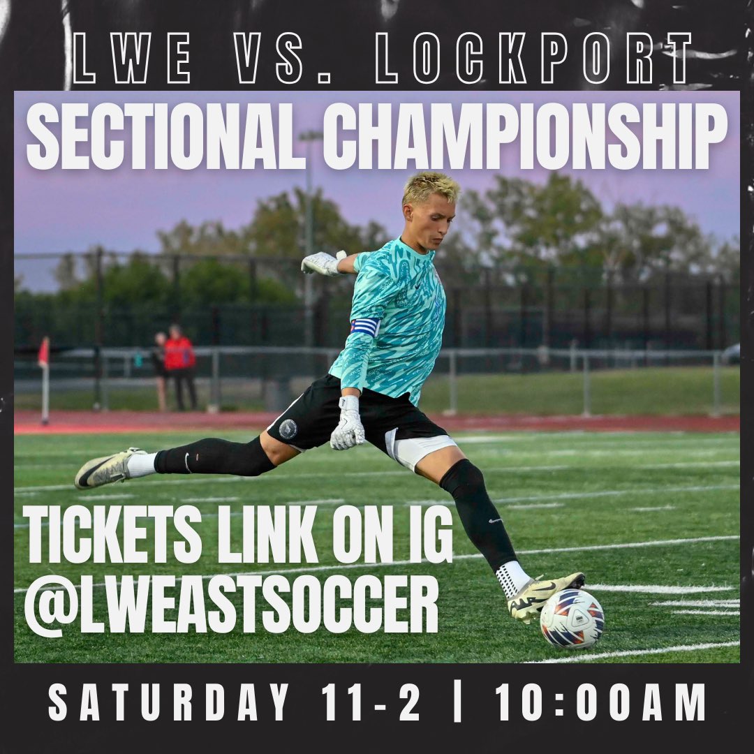 LWEastSoccer's tweet photo. 🗣️THE MATCHUP WE’VE ALL BEEN WAITING FOR🗣️

The Griffins take on Lockport on Saturday 10:00AM at Joliet West High School. The winner punches their 🎟️ to the ELITE 8. Griffins we need you there‼️

#SHOWTIME
#LWEFC https://t.co/M4m5yCzqsx