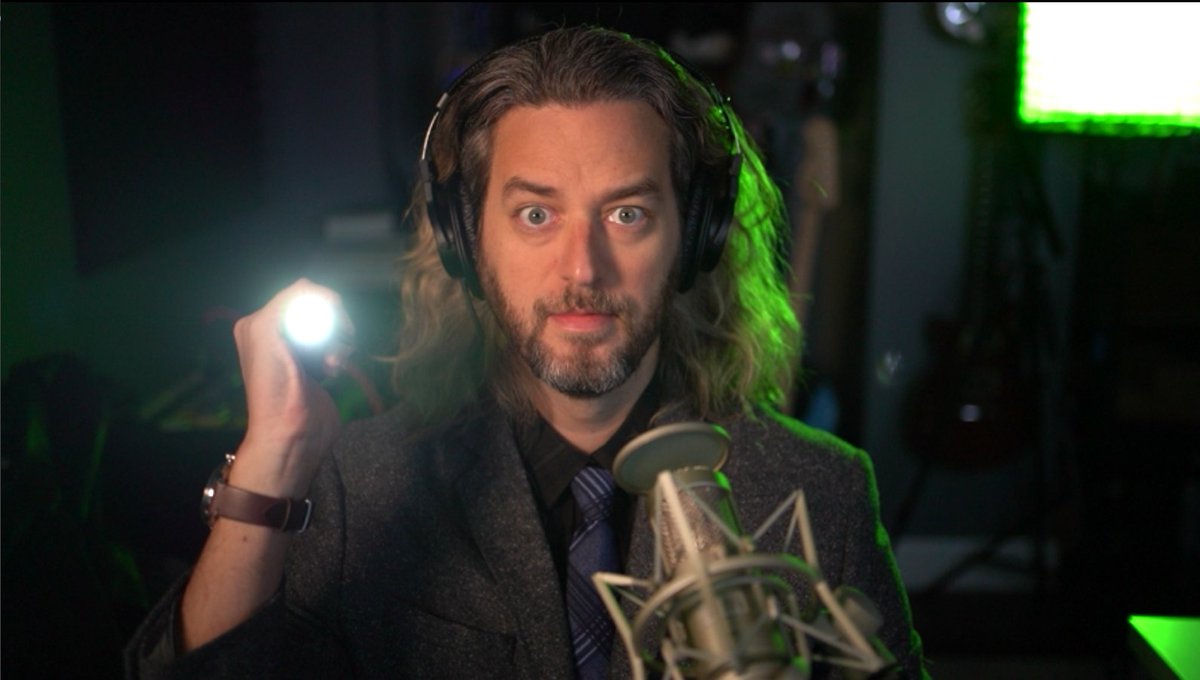 GarrettArt's tweet photo. Alan Wake reporting for Phasmophobia with @KyleFergusson @Endy_D20 &amp; @okaymage! Stream live right now over on the Grinding Gear YouTube! https://t.co/3asvgDgUps