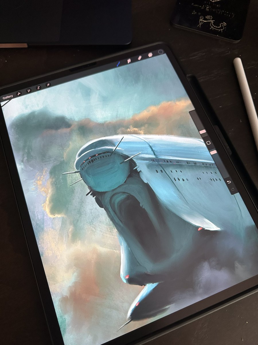 Got a new painting I’ll be sharing next week! It made its debut at IX last weekend and I’m very proud of it! 

(Also I won’t post the full image here, you’ll be able to see it on 🔷☁️, IG and Cara!)