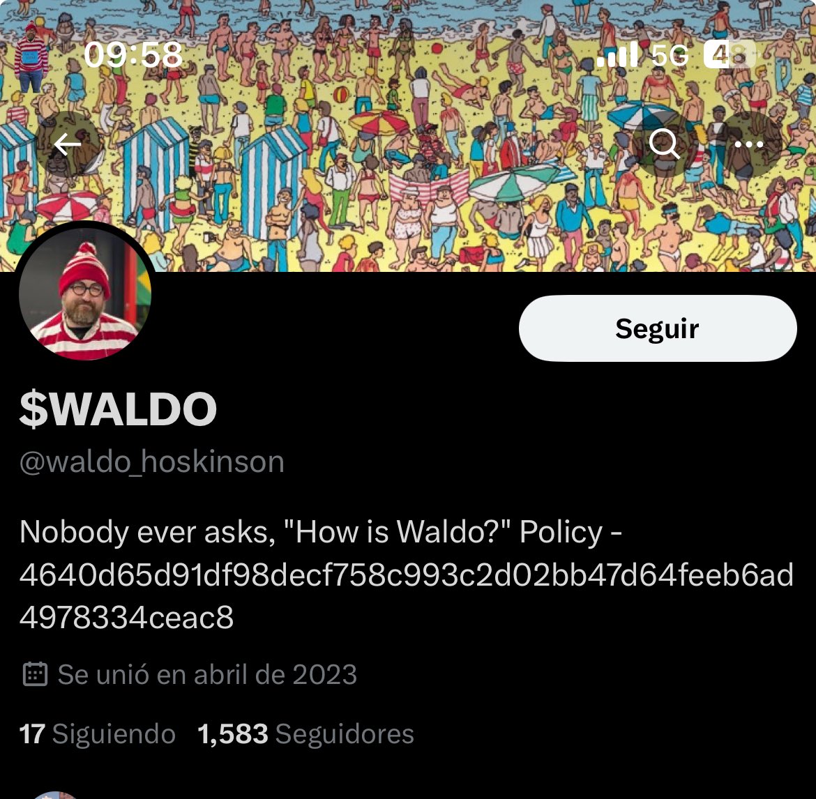 gudtek's tweet photo. I was gonna dip a toe into $WALDO until I saw those mfers had me blocked since their last scam maybe? 
Nah not gonna get in. Thanks. https://t.co/WwhRwO2Izo