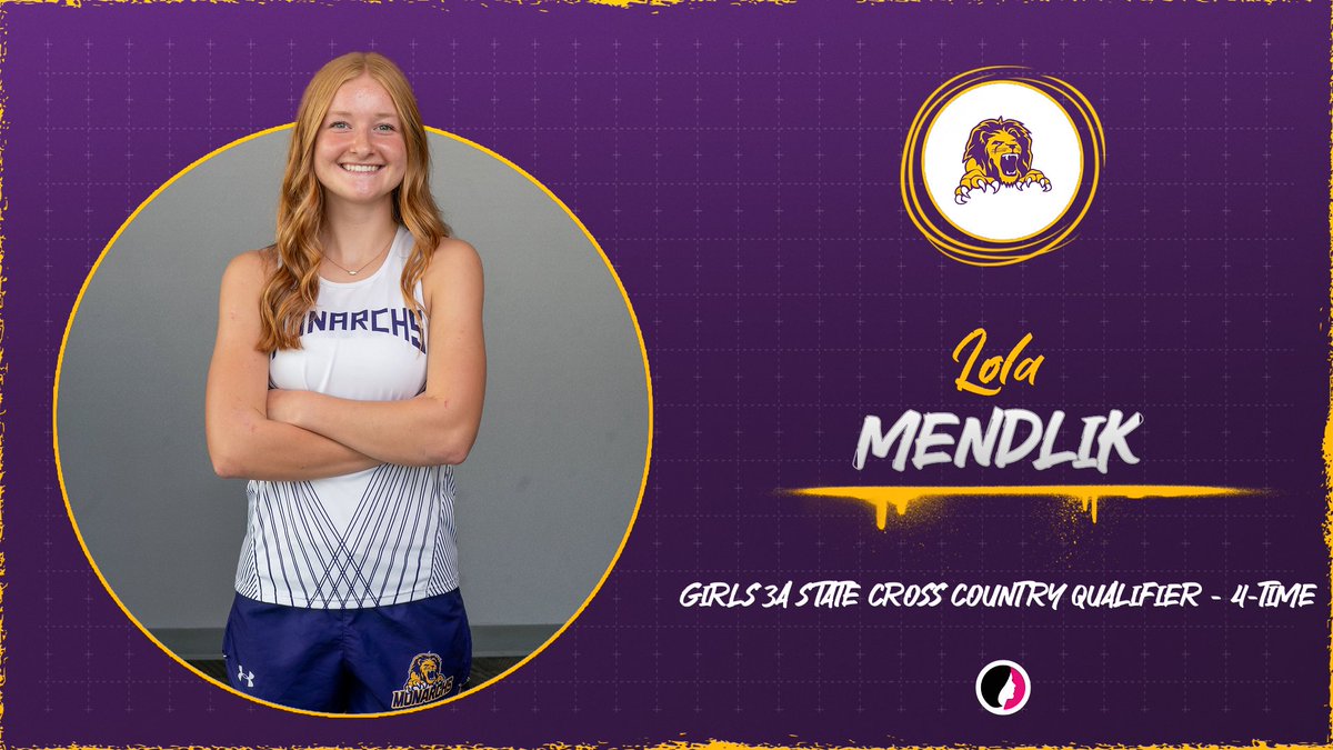 Congratulations to Monarch Girls Cross Country Senior runner Lola Mendlik on Qualifying for the State Cross Country Meet. This is the 4th time qualifying in Cross Country. Good luck to Lola as she runs at 10:30 AM on Friday in Fort Dodge! #Monarchs