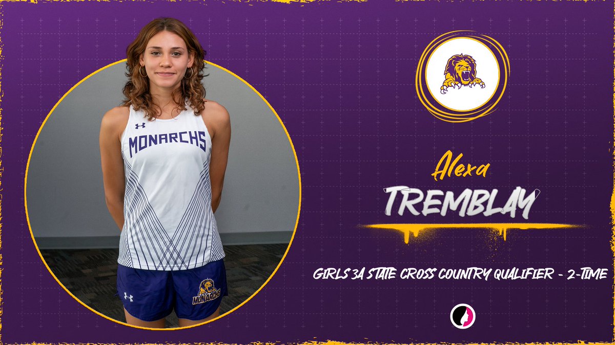 Congratulations to Monarch Girls Cross Country Senior runner Alexa Tremblay on Qualifying for the State Cross Country Meet. This is the 2nd time qualifying in CC. Good luck to Alexa as she runs at 10:30 AM on Friday in Fort Dodge! #Monarchs