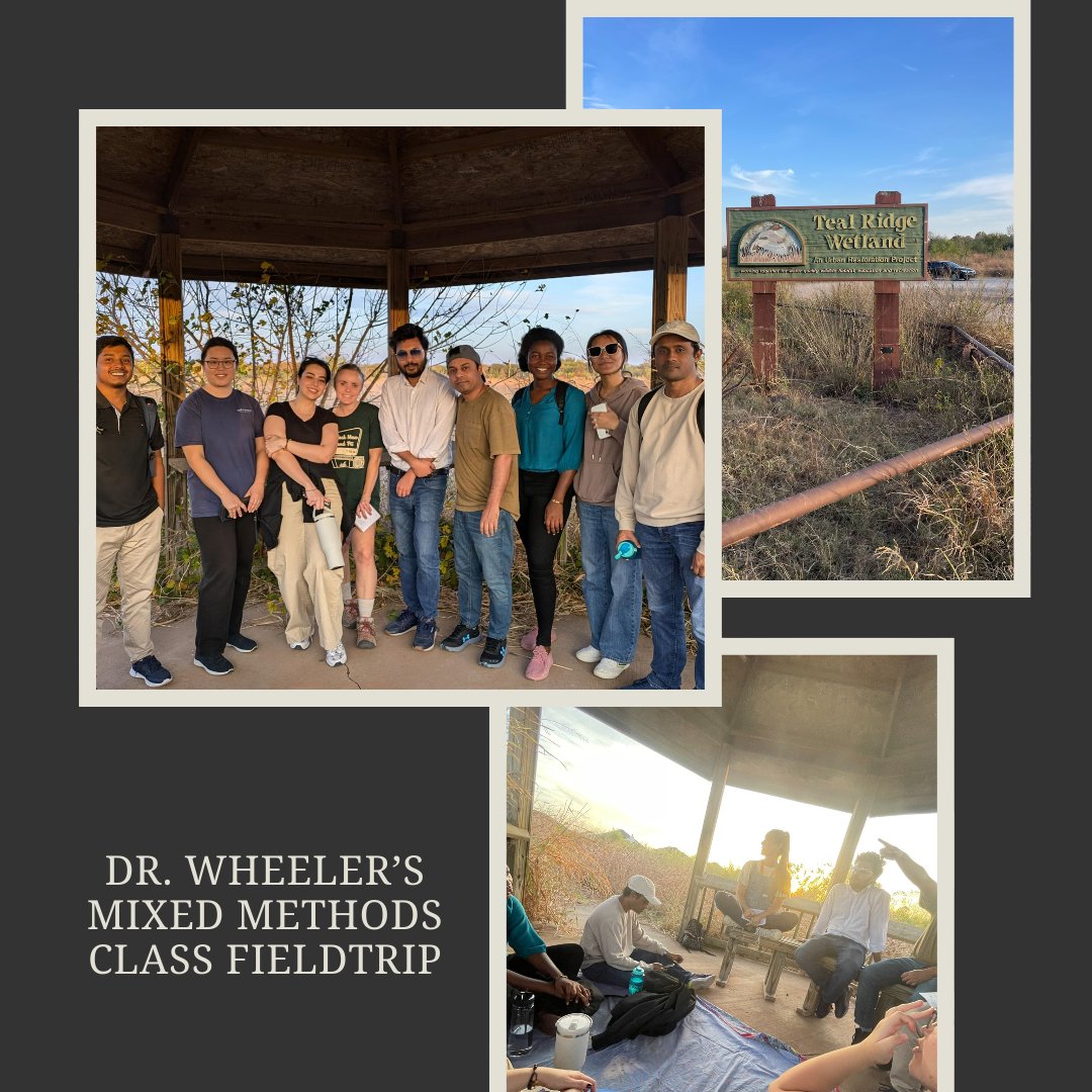OK State Geography (@geographyosu) on Twitter photo This past Monday, Dr. Wheeler took the graduate students in her Mixed Methods course to Teal Ridge Wetlands in Stillwater to practice some of the methods they have learned about all semester long. 
Thanks for a great, albeit windy, evening! This past Monday, Dr. Wheeler took the graduate students in her Mixed Methods course to Teal Ridge Wetlands in Stillwater to practice some of the methods they have learned about all semester long. 
Thanks for a great, albeit windy, evening!
