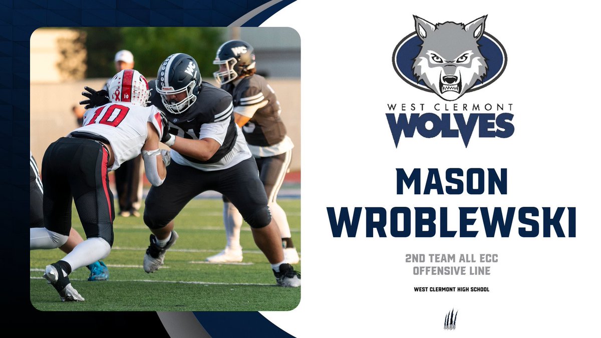 West Clermont HS Wolves Football (@wchswolvesfb) on Twitter photo 🚨🚨Congrats to 2025 OL, Mason Wroblewski / <a href="/masonwroblewski/">Mason Wroblewski</a> for earning 2nd Team All ECC🚨🚨
#HUNT
#WETSU 🚨🚨Congrats to 2025 OL, Mason Wroblewski / <a href="/masonwroblewski/">Mason Wroblewski</a> for earning 2nd Team All ECC🚨🚨
#HUNT
#WETSU