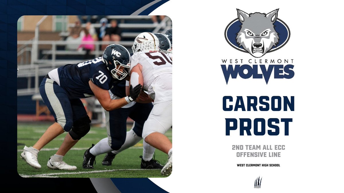 West Clermont HS Wolves Football (@wchswolvesfb) on Twitter photo 🚨🚨Congrats to 2025 OL, Carson Prost / <a href="/Carsonprost25/">Carson Prost</a> for earning 2nd Team All ECC🚨🚨
#HUNT
#WETSU 🚨🚨Congrats to 2025 OL, Carson Prost / <a href="/Carsonprost25/">Carson Prost</a> for earning 2nd Team All ECC🚨🚨
#HUNT
#WETSU