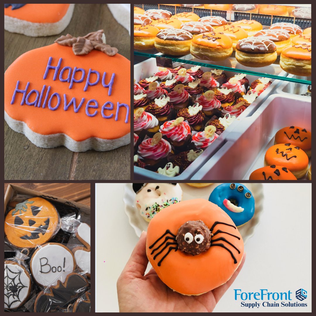 ForeFrontSCS's tweet photo. May your Halloween have no tricks and extra treats! 🎃 Support your local bakery and pick up some spooky sweets. 🍩 Happy Halloween from all of us at ForeFront Supply Chain Solutions!

#halloween #treats #bakery #trickortreat https://t.co/nUH78Wq0tf