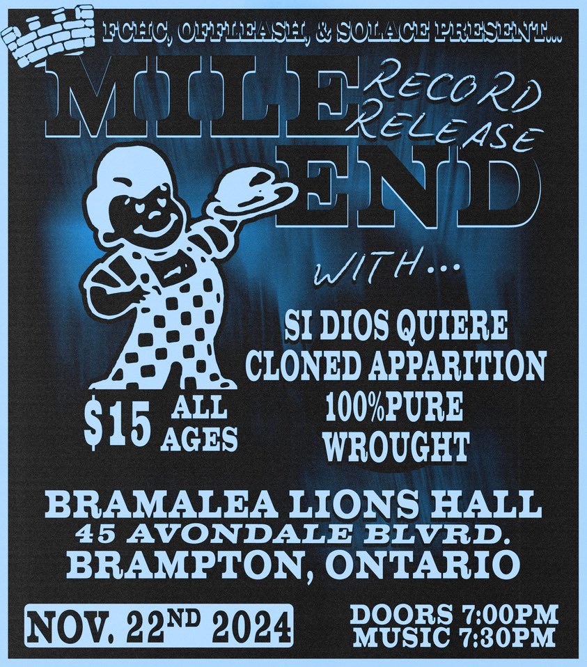 Record release show November 22nd in Brampton - mad homies - all ages 🌸