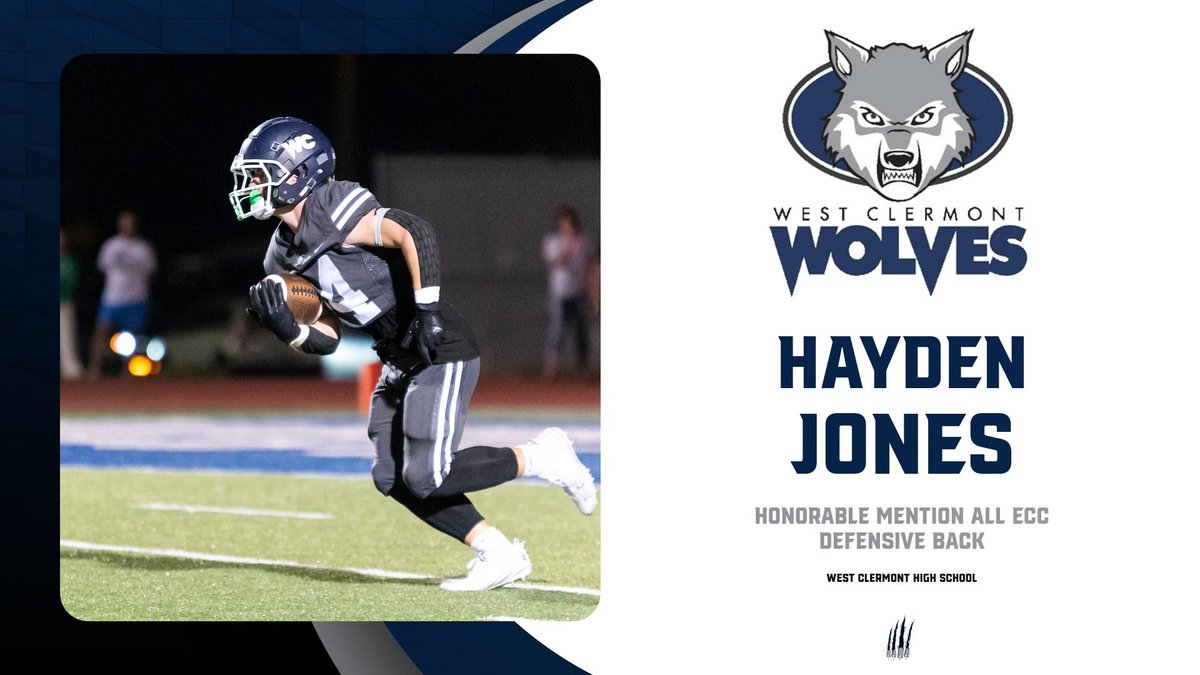 West Clermont HS Wolves Football (@wchswolvesfb) on Twitter photo 🚨🚨Congrats to 2025 DB Hayden Jones / <a href="/theehaydenjones/">Hayden Jones</a> for earning Honorable Mention All ECC🚨🚨
#HUNT
#WETSU 🚨🚨Congrats to 2025 DB Hayden Jones / <a href="/theehaydenjones/">Hayden Jones</a> for earning Honorable Mention All ECC🚨🚨
#HUNT
#WETSU