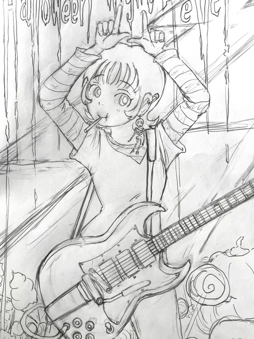 下描きはこんな感じでした✨✨✨ 