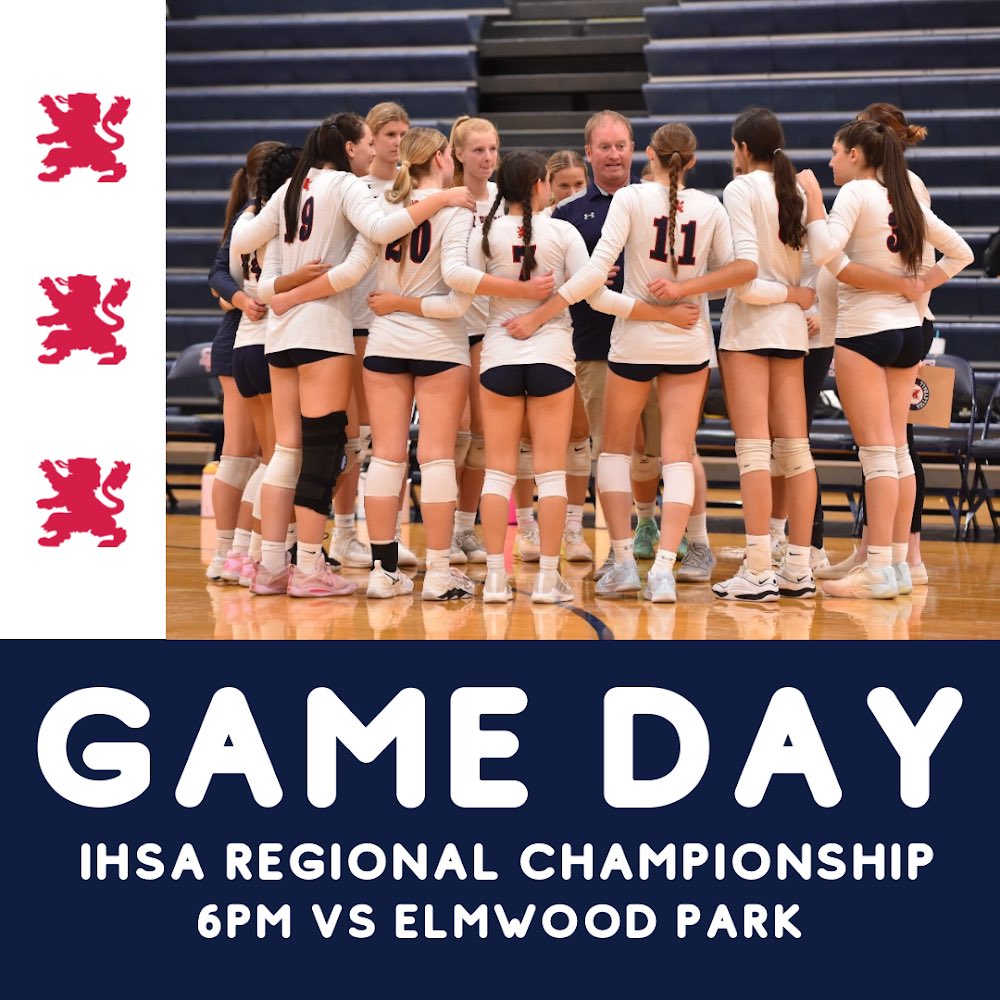 🚨 GAME DAY 🚨 

What better way to spend Halloween than to win a regional championship? That’s the hope! Below are the details:

🆚 Elmwood Park
📍 Ridgewood HS
⏰ 6pm 
🎟️ $6 cash only
🅿️ Park in East lot

Hope to see everyone there! Let’s go Lions! 🦁 

<a href="/ViatorAthletics/">Saint Viator Athletics 🦁</a>
