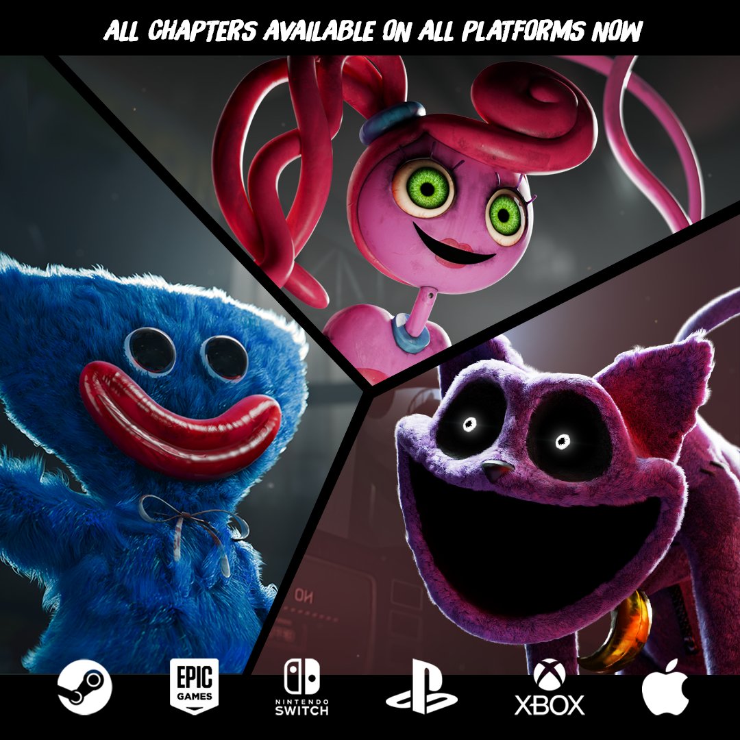 mobgamesstudios's tweet photo. You thought it was over? We’re not done yet! ALL #PoppyPlaytime Chapters are officially available on ALL PLATFORMS! 🎃 🎉 https://t.co/YrRMqTBhhu