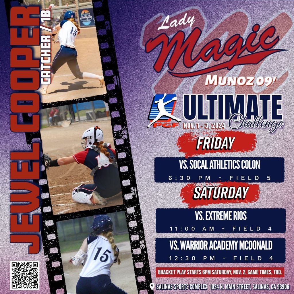 Jewel Cooper (@jewelcooper2027) on Twitter photo Headed down to salinas this weekend for the PGF Ultimate Challenge! Here’s our schedule hope to see you there!! GO MAGIC💙❤️ <a href="/LadyMagicMunoz/">Lady Magic Munoz</a> #magicboom Headed down to salinas this weekend for the PGF Ultimate Challenge! Here’s our schedule hope to see you there!! GO MAGIC💙❤️ <a href="/LadyMagicMunoz/">Lady Magic Munoz</a> #magicboom