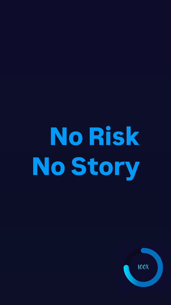 100xUser's tweet photo. No Risk
No Story

#risk #nostory #story #100x #grind #fear #power #wealth #success https://t.co/3MRrc0AEEh