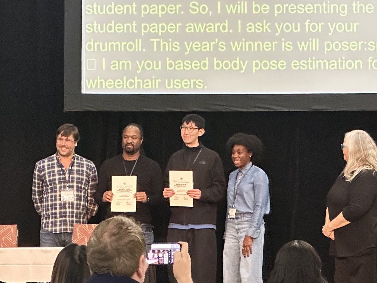 Yunzhi Li ☁️ (@yunzhili_07) on Twitter photo Back in Pittsburgh after an unforgettable #ASSETS24! Excited that WheelPoser won the Best Student Paper Award — a true team effort with my amazing collaborators <a href="/mollyn_paan/">Vimal Mollyn</a>, <a href="/KuangYuan3/">Kuang Yuan</a>, and <a href="/justpac/">Patrick Carrington</a>. It was wonderful meeting so many lovely people. See you in Denver next year! Back in Pittsburgh after an unforgettable #ASSETS24! Excited that WheelPoser won the Best Student Paper Award — a true team effort with my amazing collaborators <a href="/mollyn_paan/">Vimal Mollyn</a>, <a href="/KuangYuan3/">Kuang Yuan</a>, and <a href="/justpac/">Patrick Carrington</a>. It was wonderful meeting so many lovely people. See you in Denver next year!