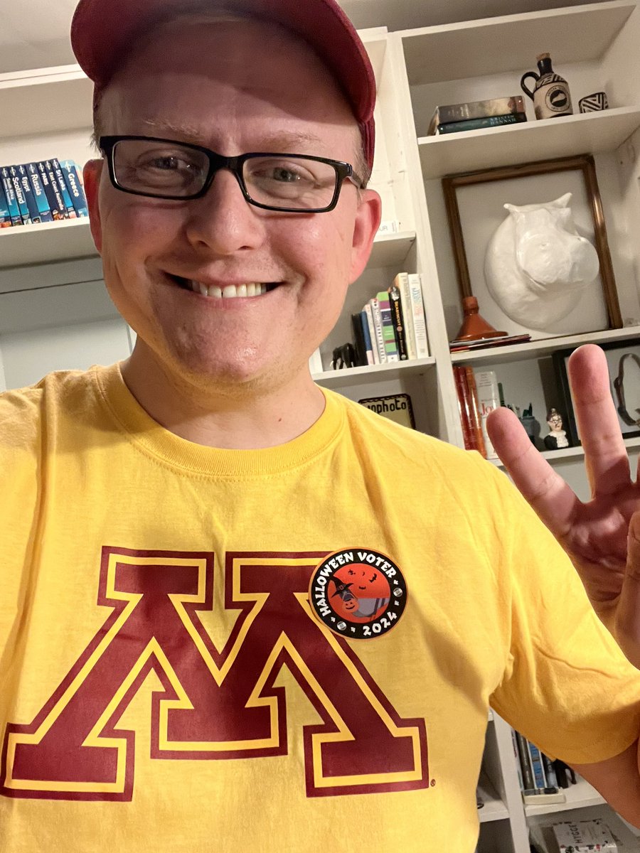 Happy Halloween! 🎃 Love <a href="/Tim_Walz/">Tim Walz</a> at the <a href="/mnstatefair/">Minnesota State Fair</a> !! Decided to be someone that I’m proud to vote for this year! Don’t forget to get out and vote for me!  #walz #Harris_Walz2024 #Halloween #vote #costume #Harris #Minnesota #minnesotastatefair