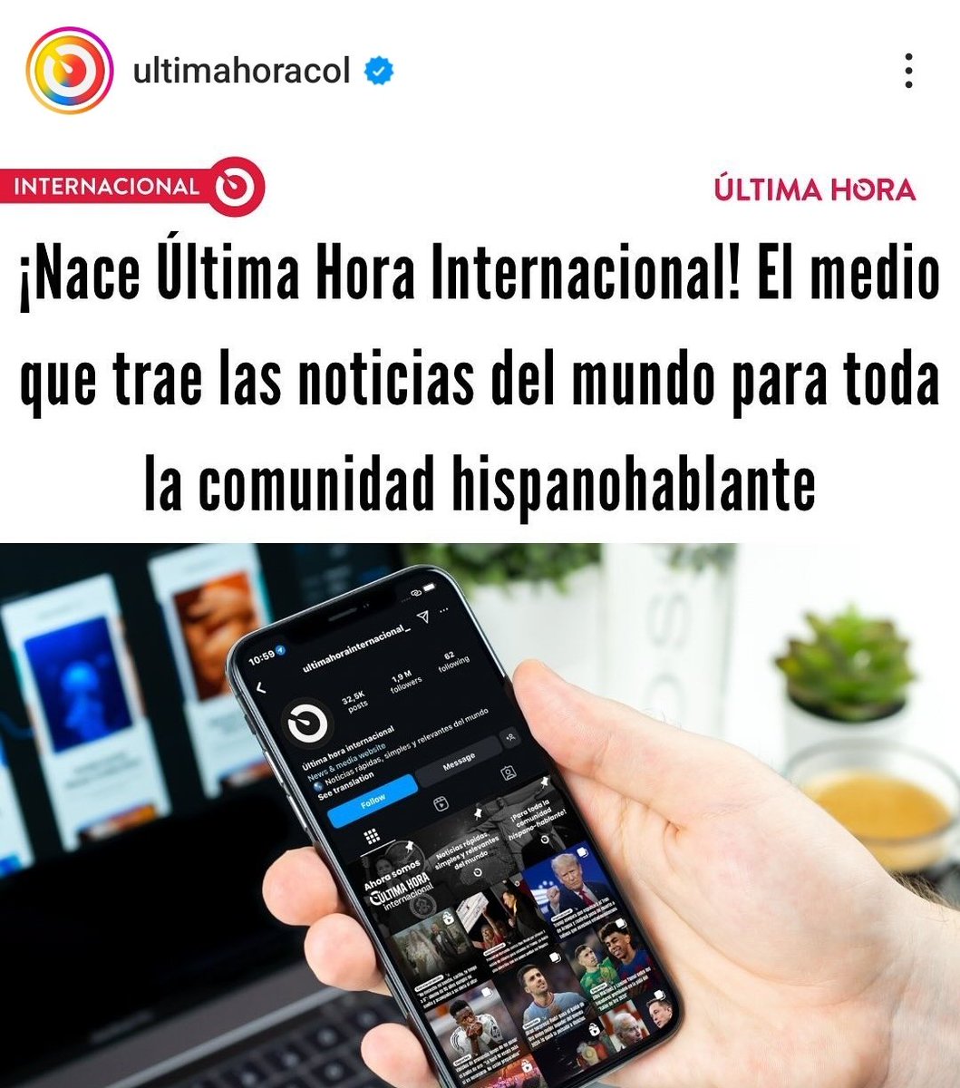 MelissaParodi's tweet photo. 📣 El medio líder de las nuevas generaciones en Colombia, ahora en un siguiente nivel, 🌎🚀 orgullosa de los pasos que damos como empresa.
Vamos a lograr ser lideres tambien con Última Hora Internacional 🔝

https://t.co/4hRvCVuMwh https://t.co/uhl79j5npa
