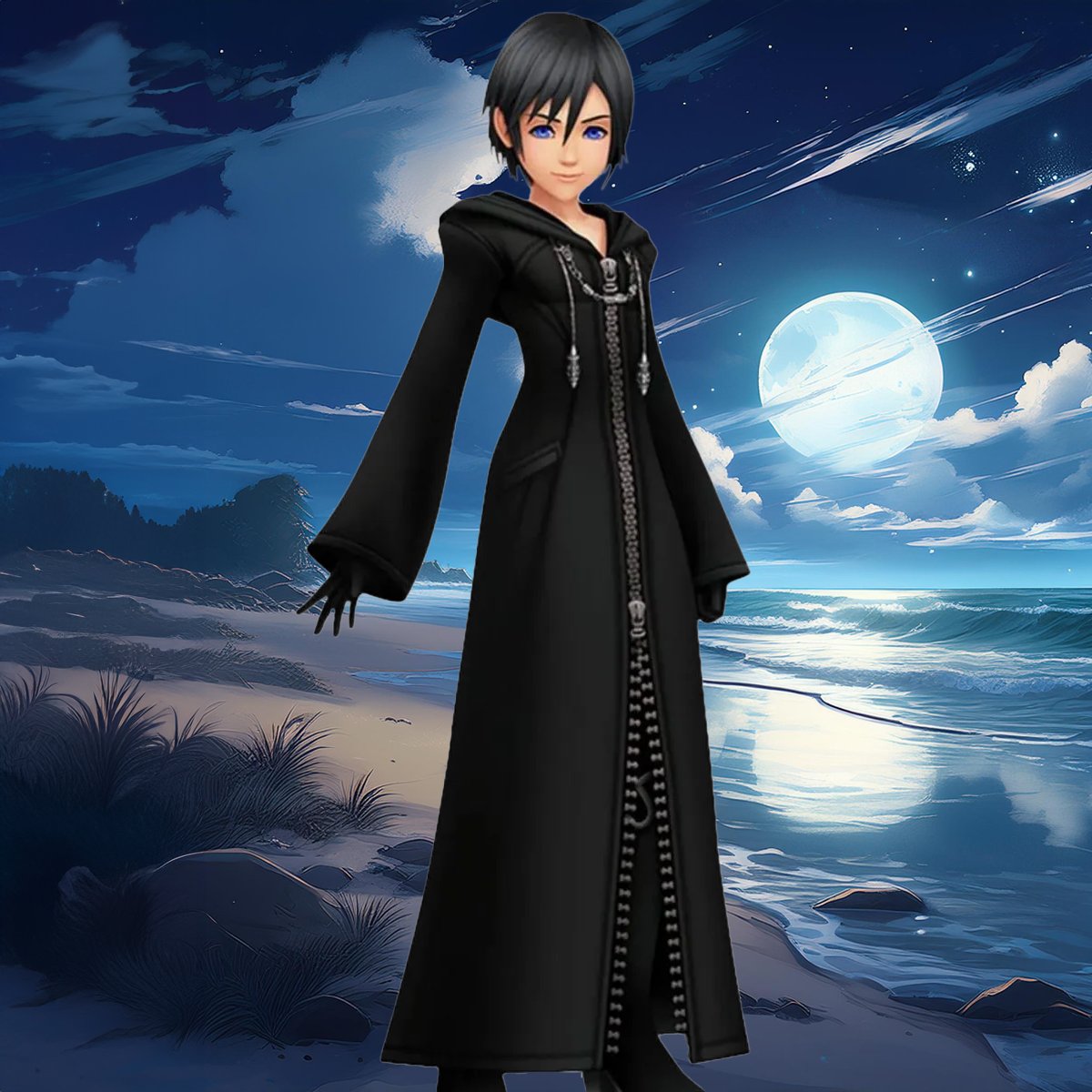 PixelFusionPro's tweet photo. @NayruYT @GREZZO_JP Nayru, don't mention Aerith and Hoods in the same sentence where Tetsuya Nomura can see it.  He'll shove her in an Organization XIII outfit!

Of course... even they have the sense to pull down their hoods.  #hoodlesszelda https://t.co/FjTDg4zQDB