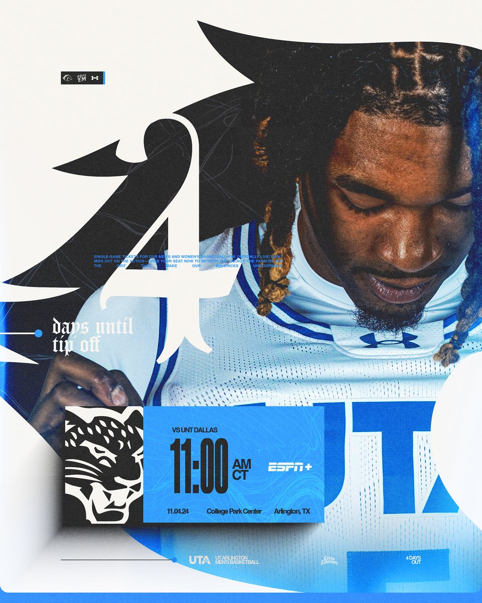 UTAMavsMBB's tweet image. In just 4️⃣  short days we will be in action from the CPC! Look forward to seeing our fans there as we tip off the new season! #BuckEm🐎 | #EmptyTheTank🪫