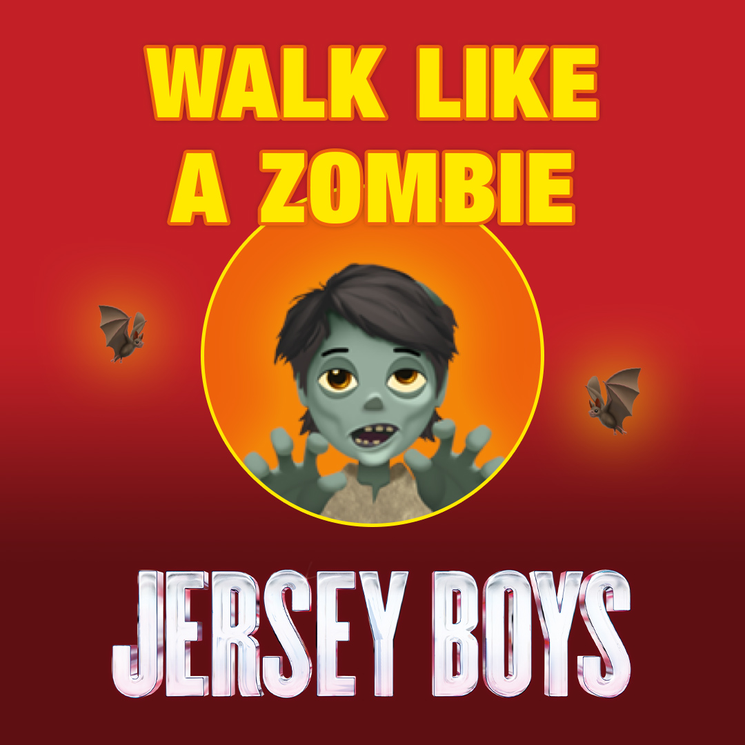 JerseyBoysInfo's tweet photo. This Halloween, we’re mixing chills and thrills with some #JerseyBoys classics! Which spooky title gets you grooving? 🎃 https://t.co/Z8bEl4KJZP