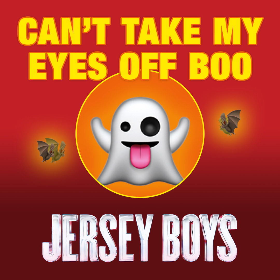 JerseyBoysInfo's tweet photo. This Halloween, we’re mixing chills and thrills with some #JerseyBoys classics! Which spooky title gets you grooving? 🎃 https://t.co/Z8bEl4KJZP