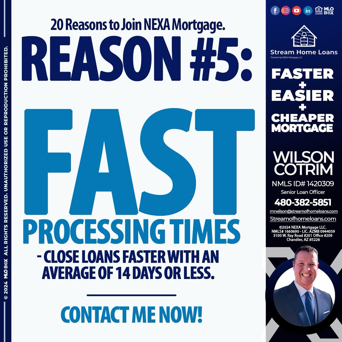 mrwilsoncapital's tweet image. 💨 Reason #5 to join Nexa: Speedy Processing! Close loans in 14 days or less and get clients into homes faster. Ready to work with efficiency? Contact me today! 📲 #NexaMortgage #FastClosing #MortgageSpeed #CloseLoansFaster #JoinNexa #EfficiencyMatters #MortgageSuccess #ContactMe
