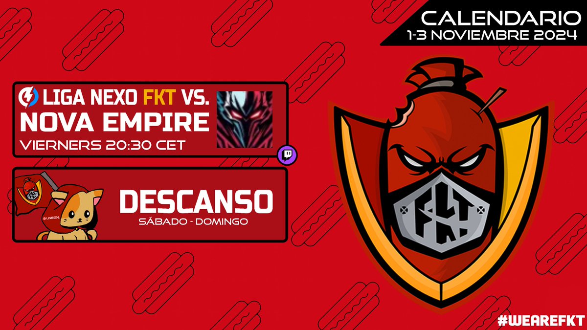 Team_Frankfurt's tweet photo. Nos jugamos el pase a las finales de #HextechSeriesLOL 🔥📅 

El Viernes disputamos las semifinales contra #NovaEmpire ¿Se podrá hacer triplete este año? 👀

¡Os esperamos a todos en el co-stream para dar apoyo a los chavales! https://t.co/VWRji6DXqV #WeAreFKT🌭 https://t.co/LkYA6qmfRG
