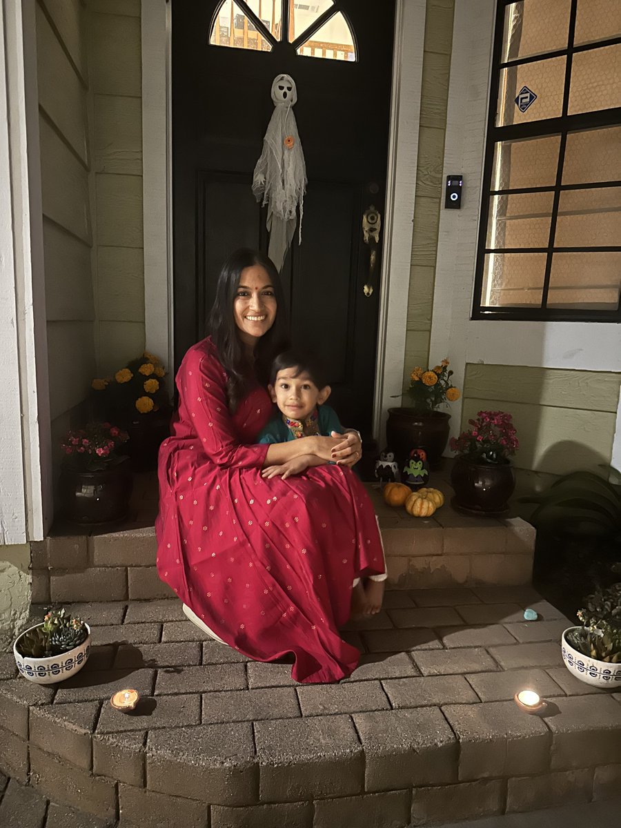 #DiwaliCelebration 🤝 #Halloween is the ultimate holiday crossover! We love how mPR team member Priya Shah's  front door embraces both with such joy. Double the fun, double the celebrations! ✨