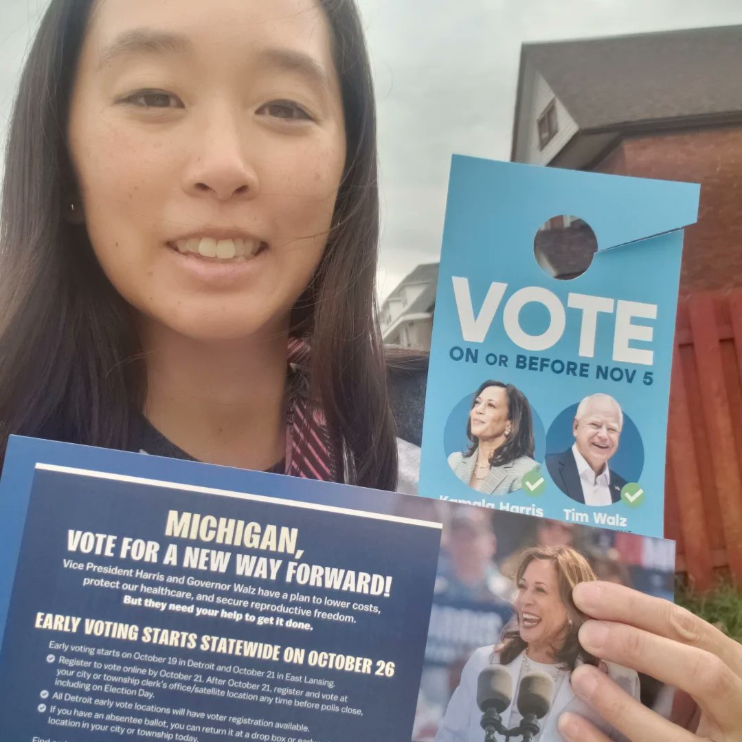 Scariest thing this Halloween is the threat of losing our democracy and freedoms. Great afternoon knocking on doors for <a href="/Jaime_Churches/">Jaime Churches</a> Downriver and <a href="/KamalaHarris/">Kamala Harris</a> in Detroit! #VOTE #dontboovote #halloween #GOTV