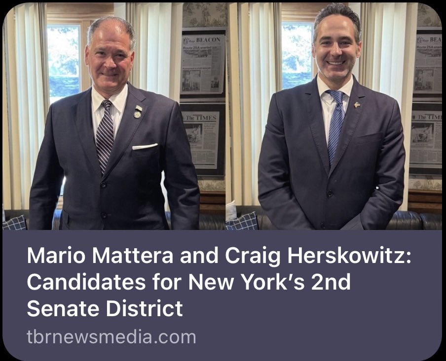 Thank you to TBR News Media for covering our race! Very grateful to have a productive conversation with my opponent. But I'll be paying for lunch, Mario! 😉

tbrnewsmedia.com/tbr-news-media…