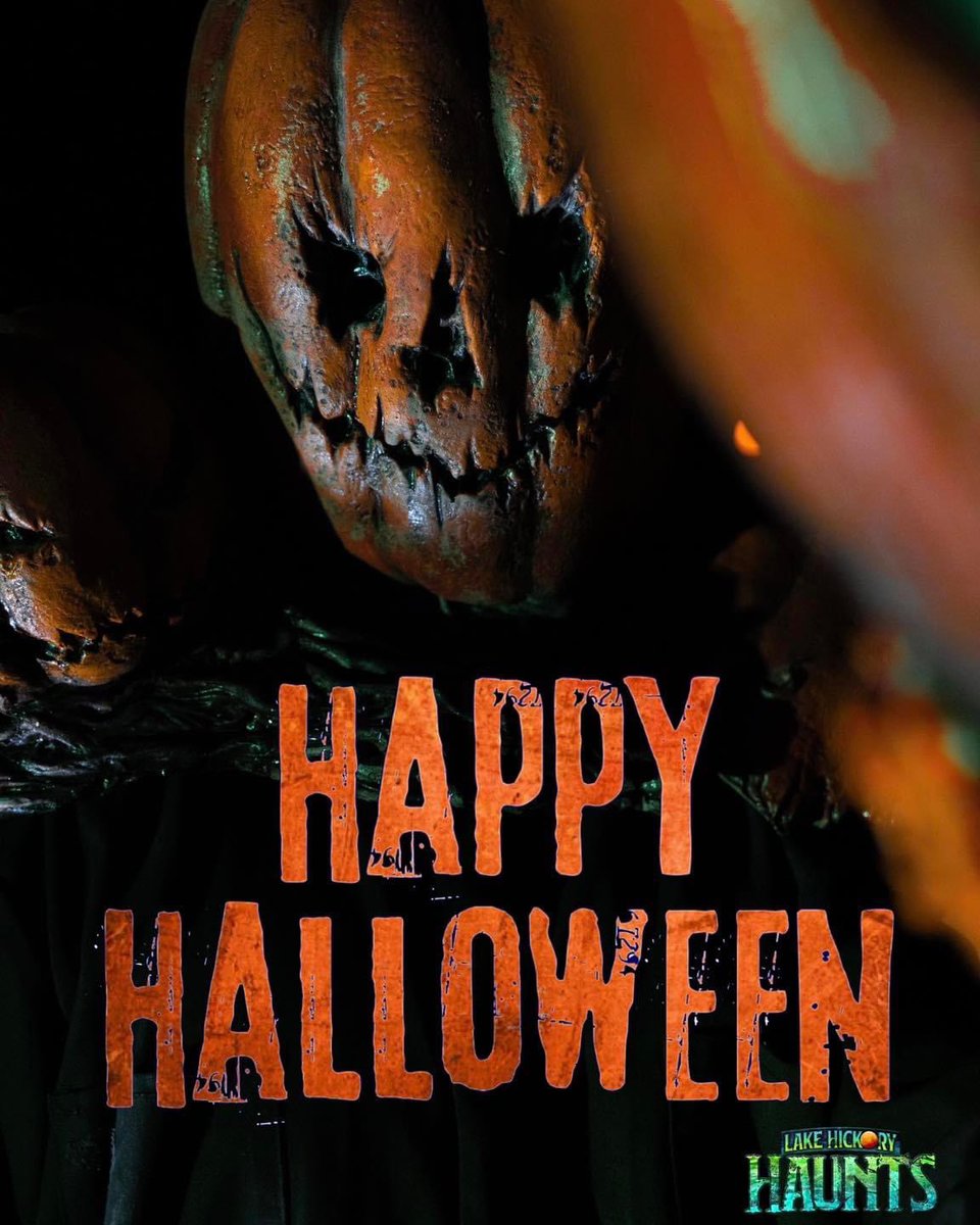 LakeHickoryHnts's tweet photo. #HAPPYHALLOWEEN from all of us here at Lake Hickory Haunts 🎃 We are OPEN TONIGHT 7PM-10PM featuring replicas of the Scooby-Doo Mystery Machine &amp; Ghostbusters Ecto-1 cars for FREE photo-ops (with admission)
🎟️ Get tickets at https://t.co/L1JHfkpiZr https://t.co/cGgINc3PDO
