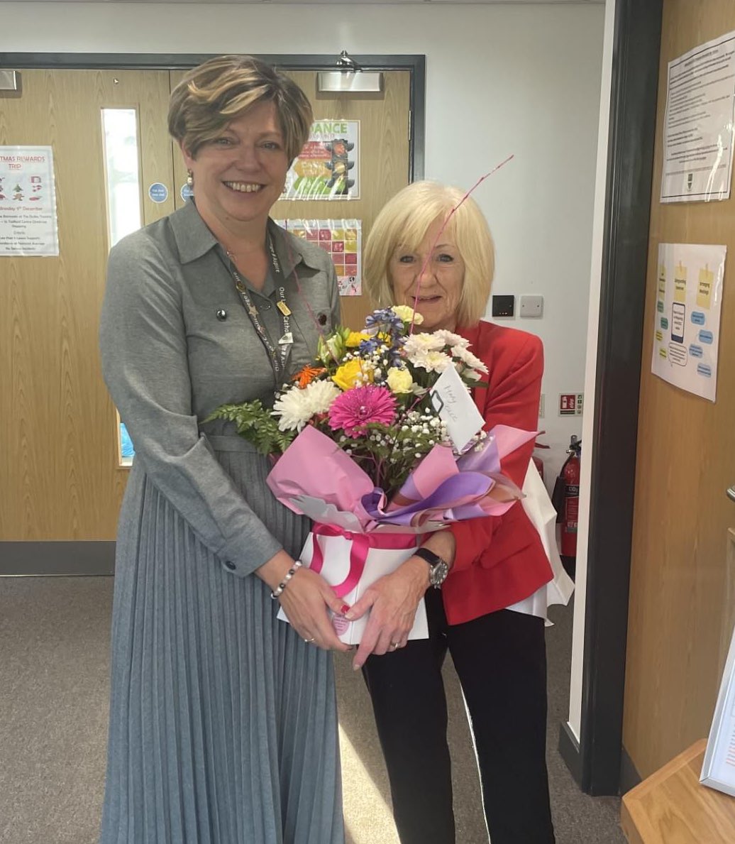 Recently we said a (semi) goodbye to Mrs Lofthouse who is (semi) retiring! She is stepping down from reception, but the pupils managed to persuade her to stay on doing a day in ARK and some lunch duties too.

A huge thank you to Mary for all her hard work. Happy semi-retirement❤️