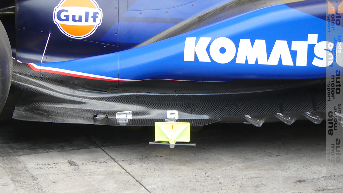 tgruener's tweet photo. After pit stop practice the Williams fell off the jack and the floor edge hit the dolly. The creaking sound of breaking carbon fiber was awful. Lando Norris just came passt the Williams garage. His face says it all! There wasn't any visible damage though.
#AMuS #F1 #BrazilanGP https://t.co/LHlhdYsSTT