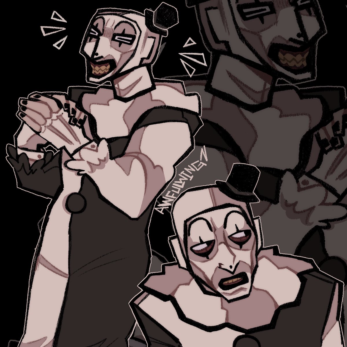 awfulwings's tweet photo. [[ REV’ IT UP!! ]] 

// Happy Halloween folks! For this special occasion I’ve gifted Art a new chainsaw. Stay safe out there… 

[#terrifier] https://t.co/50v4SoMagj