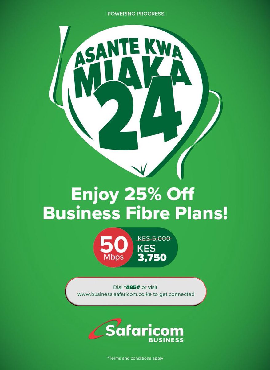 On our birthdays <a href="/SafaricomPLC/">Safaricom PLC</a> gift's us🤭 I wanna celebrate #SafaricomAt24 In style with their limited birthday offer on their Fibre Plan ending leo dial *485# check out the Business Internet offer &amp;get connected <a href="/majidbaraka7/">Sayyeed</a> <a href="/fellohmtanaz41/">Felix Musya</a> don't miss out #AsanteKwaMiaka24