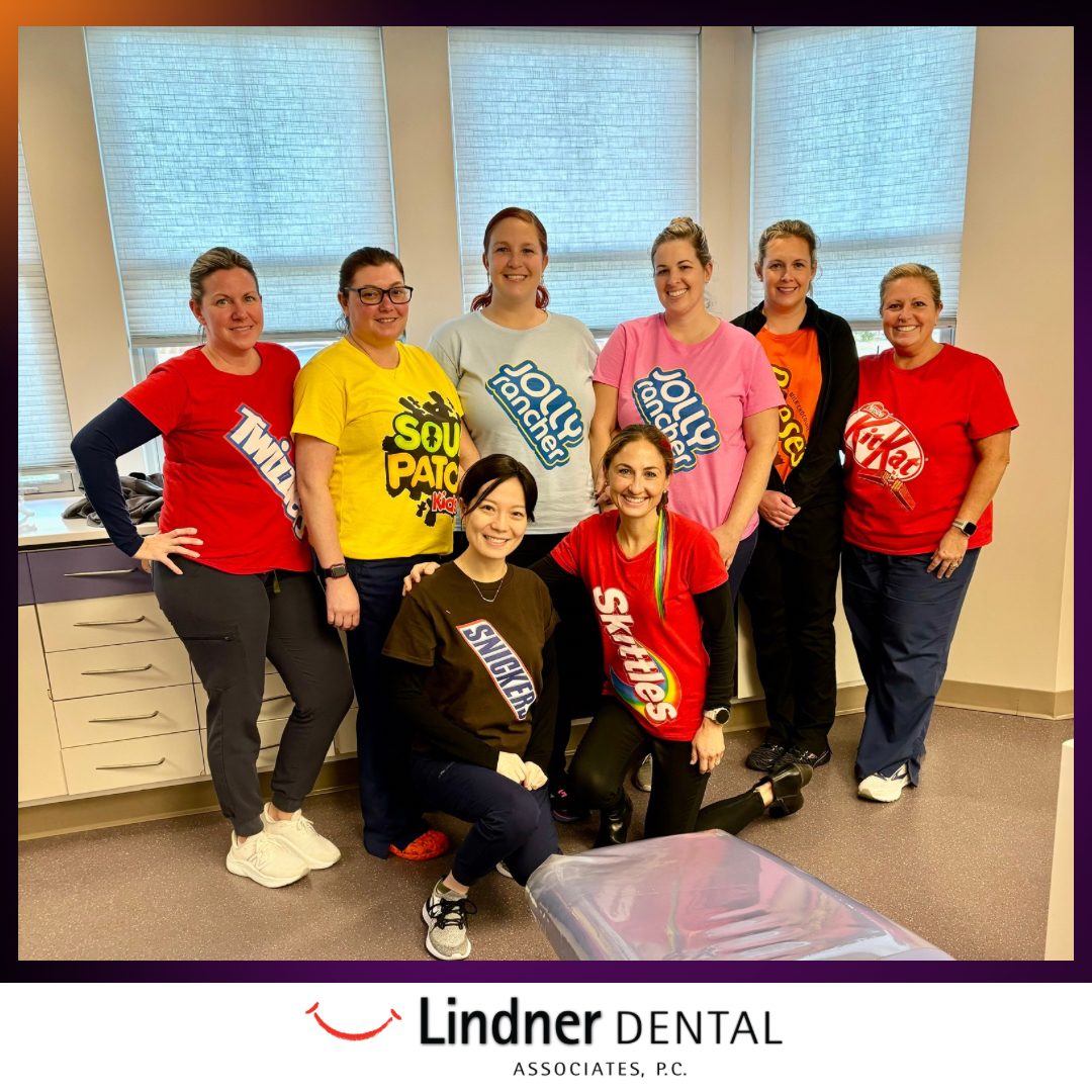 Our Ortho team went all out, dressing up as all the sticky, chewy candies you can finally enjoy when those braces come off! 🍬Happy Halloween! 🎃