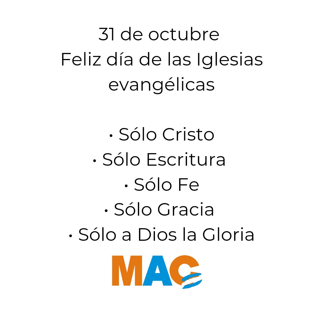 Saludamos a todas las iglesias evangélicas en su día!
#SoloCristo #SoloEscritura #SoloFe #SoloGracia
#SoloADiosLaGloaria