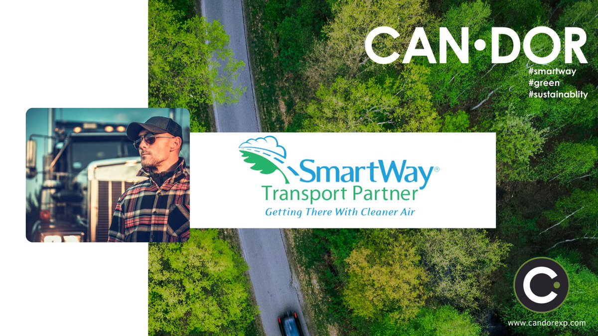 candorexpedite's tweet photo. We proudly announce that we are SmartWay certified. We're dedicated to reducing our carbon footprint &amp; promoting sustainable practices. From the trucks we use to the packaging we supply our customers, sustainability is at the heart of everything we do. https://t.co/l65O7CRcaP