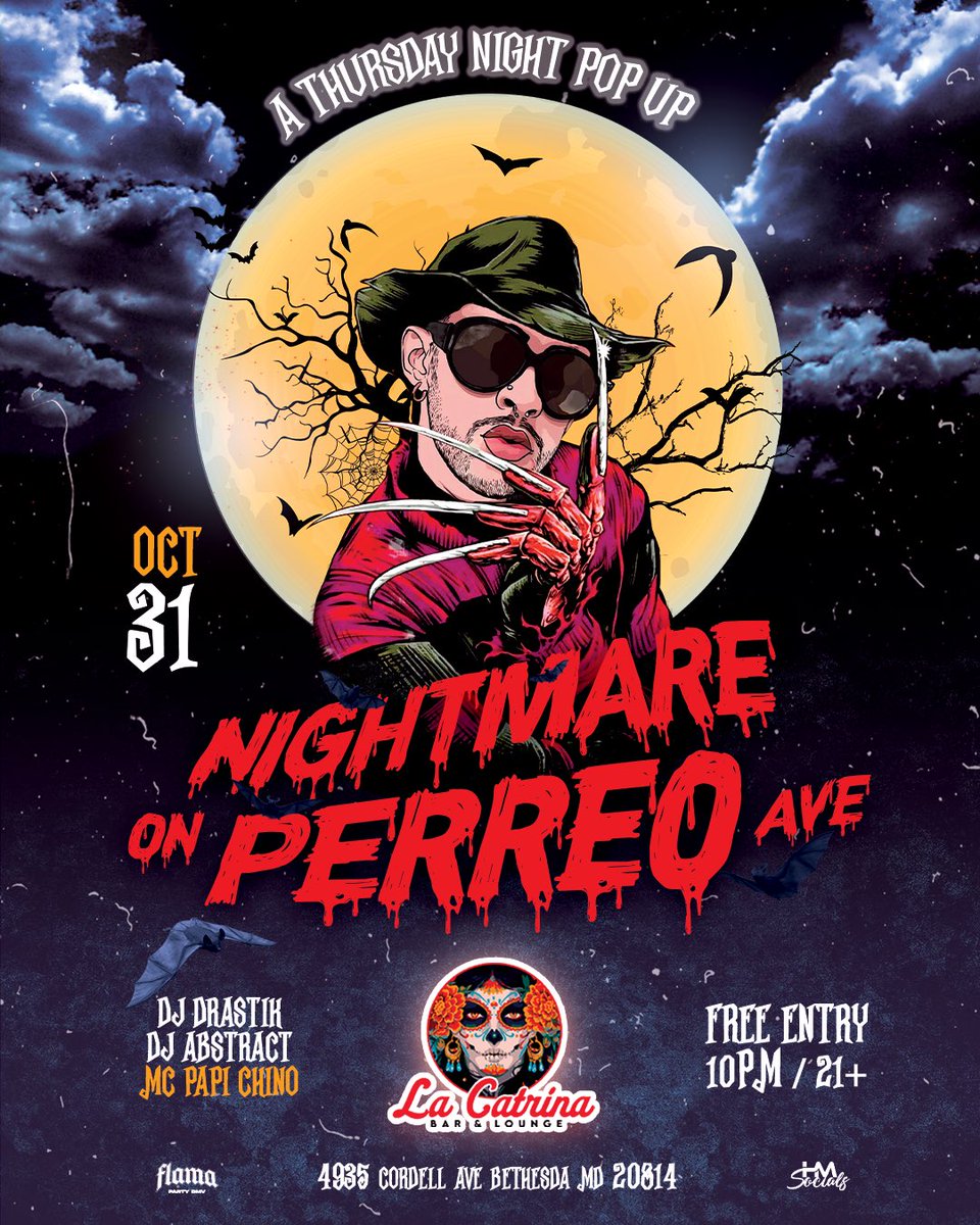DJDRASTIKK's tweet photo. 🎃 ITS GOING DOWN TONIGHT! We Celebrate Halloween con Perreo y Tequila 🎃 Get your costumes ready We will see you tonight at @lacatrinabarandlounge 📍 

$199 VIP Specials | RESERVE YOUR TABLES NOW ! https://t.co/V5I3I0osRh