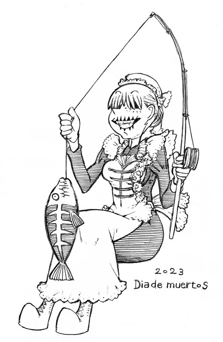 【死者の日メイド】
2023年に描いたらくがき 