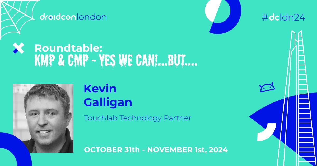 TouchlabHQ's tweet image. Tomorrow’s a big day for Touchlab at #dcldn24! Catch @kpgalligan at his keynote “The Future of Android, Kotlin, &amp;amp; Everything” at 9:20a GMT. He also leads a roundtable on the “Challenges &amp;amp; Opportunities of #KotlinMultiplatform &amp;amp; #ComposeMultiplatform in production” at 11:15a GMT!