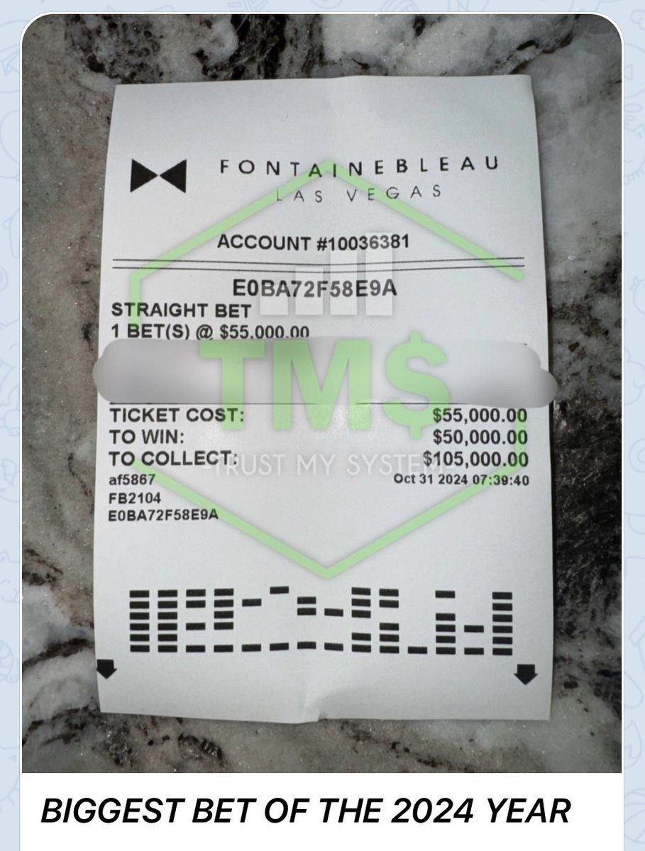 TRUSTMYSYSTEM 
BIGGEST BET OF THE YEAR
$500

SHOW SOME LOVE. LIKE &amp; RETWEET. AND I’ll PURCHASE IT FOR US ❤️