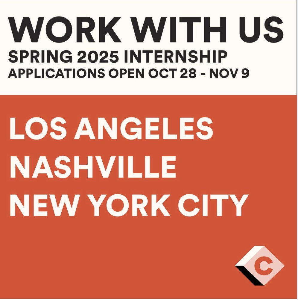 Ready to kick start your career in entertainment? Apps are open for our Spring 2025 internship cohort. Follow the link for more info: concord.com/internship/