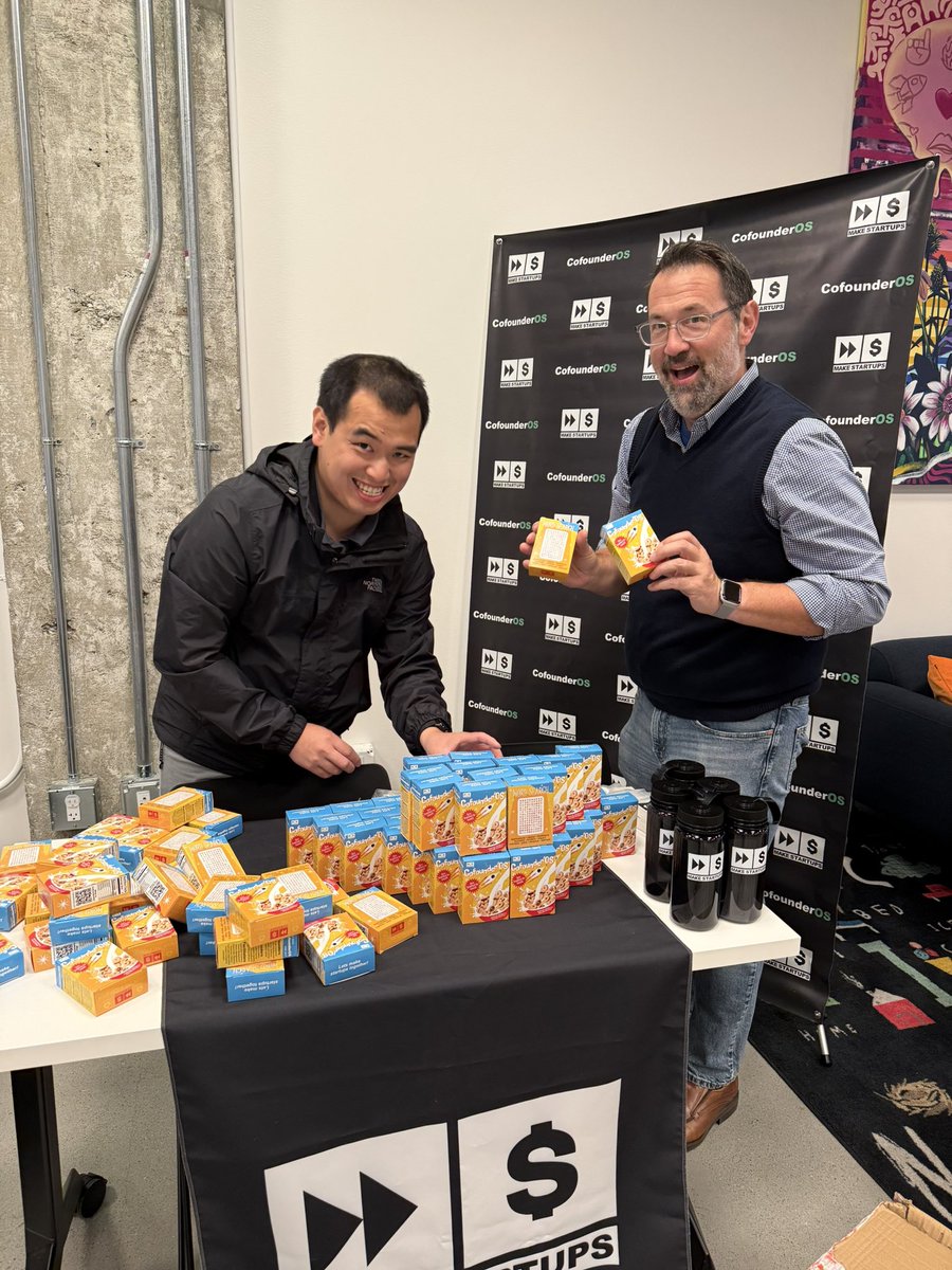 Getting set up for the #SCNBayArea Entrepreneurial Showcase 🎉 

If you're at SCN stop by our table to learn more about CofounderOS! 

#MakeStartups #CofounderOS #SCN #DataAutomation #ImpactTracking #ESO <a href="/StartupChamps/">Startup Champions</a>