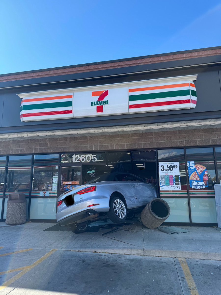 RenoFirefighter's tweet photo. Close call today at the 7-Eleven near South Virginia and Arrow Creek Parkway. No injuries reported. https://t.co/t8KdRhDNZs