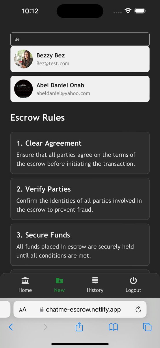 gozkybrain4u's tweet photo. Thank you @doptimist08166

We now have a new UI in this iteration of the ChatMe Escrow App, next Iteration should involve payment gateways.

Url: https://t.co/ndG8w57sO7 https://t.co/bGV44ZANBU