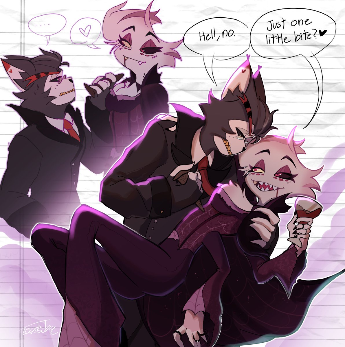 toast_soba's tweet photo. 👻 boo #hazbinhotel #Huskerdust https://t.co/RcXtRLI2xj