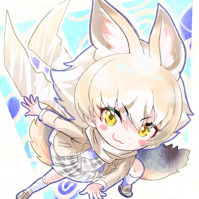 けものオエカキ#犬の日#けものフレンズ#キットギツネ 
