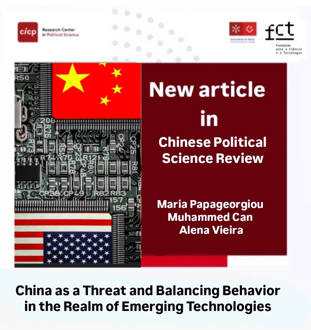 #Emerging_technologies play a central role in International Relations. Excited to share a peer-reviewed article of #CICP researchers Maria Papageorgiou and Muhammed Can (collaborative members) and Alena Vieira (integrated member) published in #Chinese Political Science Review.